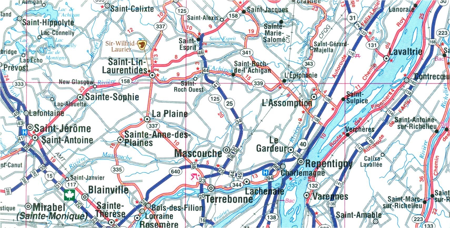 Carte Routiere Du Quebec Carte Routiere Du Quebec