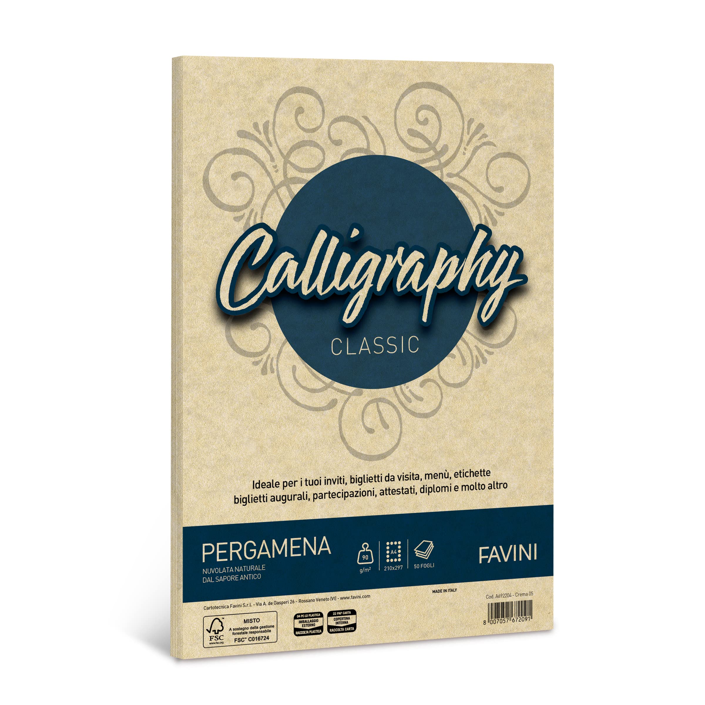 Favini Calligraphy Parchment A4 (210 × 297 mm)-Cream