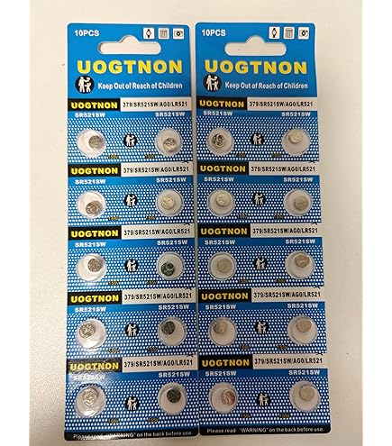 10 Pile A Bottone AG0 / 379A – 1,55V Alcaline, Formato SR521, Lunga Durata - 3