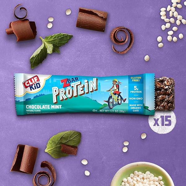 ZBAR PROTEIN – CHOCOLATE FLAVORED MINT – CRISPY SNACK BARS – MADE WITH ORGANIC OATS – NON-GMO – 5G PROTEIN – GLUTEN FREE PROTEIN BARS (15 PACK)