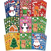 OHOME Christmas Stickers - Stocking Stuffers for Kids - DIY Christmas Crafts for Kids - Kids Xmas Gifts Games Activity Party Favors Supplies for Grandkids | Toddler Stocking Stuffers(24 Sheets)
