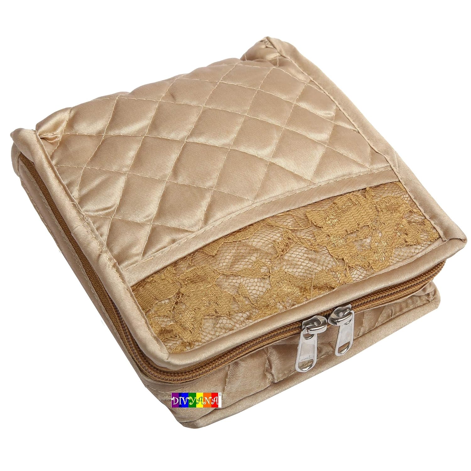 Divyana Designer Satin Mini Small Jewellery Box Cover