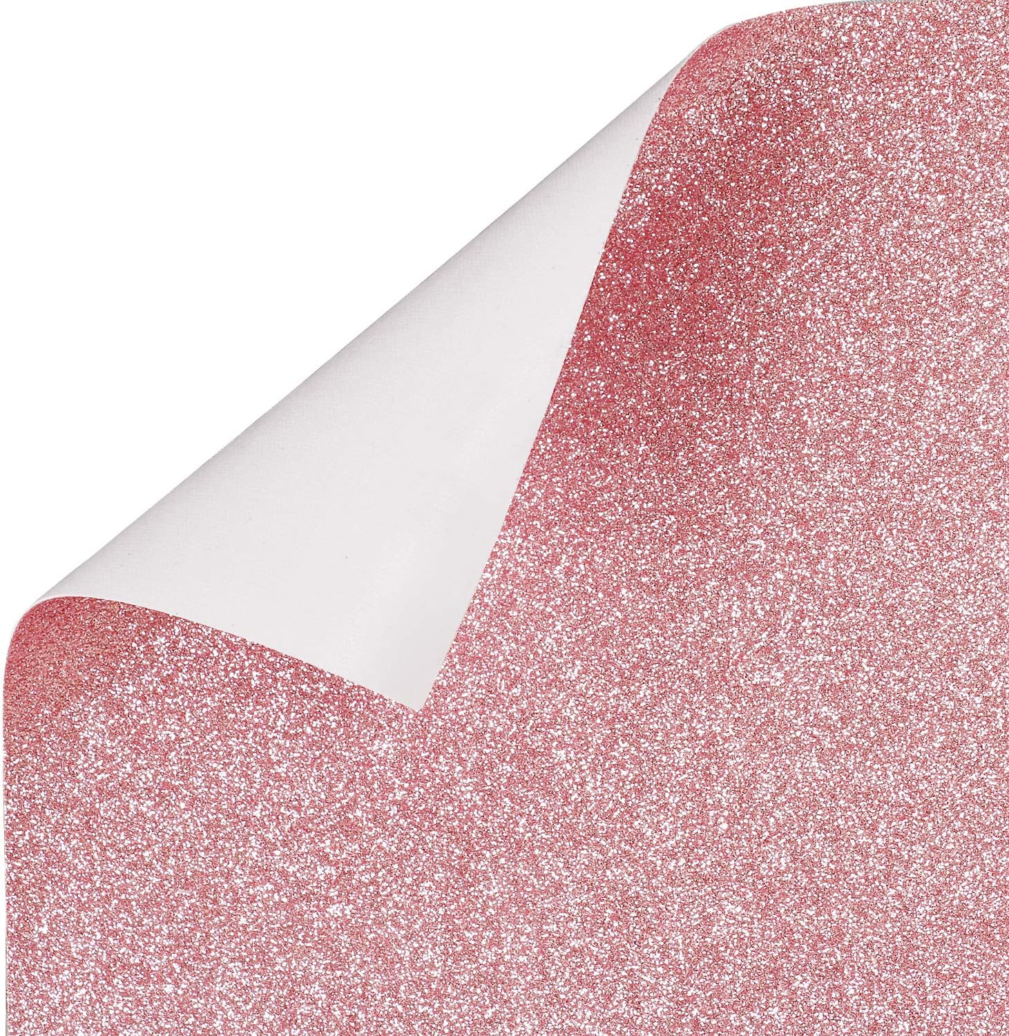TRIXES Pink Glitter Vinyl Sheet Permanent Wallpaper, Self Adhesive Peel Paper Backing, 1350mm x 440mm Sticky Back Roll - Image 3
