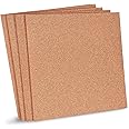 Juvale 4 Pack Cork Bulletin Board, 1/4 Inch Frameless Natural Cork Tile Boards (12x12 in)