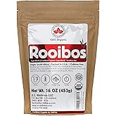 Rooibos Tea 1LB (16Oz) 100% CERTIFIED Organic (USDA seal) | Red Rooibos Loose Leaf Tea | South African Red Bush Herbal Tea| (200+ CUPS) | Non-GMO | Keto Friendly | USDA seal, Non-GMO, Keto Friendly