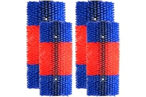 Hehoroo 4PCS Livestock Scratch Brushes - Livestock Anti-itch Tool, Horse Brushes, Relieve Back Itching in Livestock, Appropriate for Horse, Cattle, Pig, Sheep(Red)