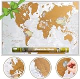 Maps International Scratch The World Travel Map X-Large 84x59 cm Gift Tube
