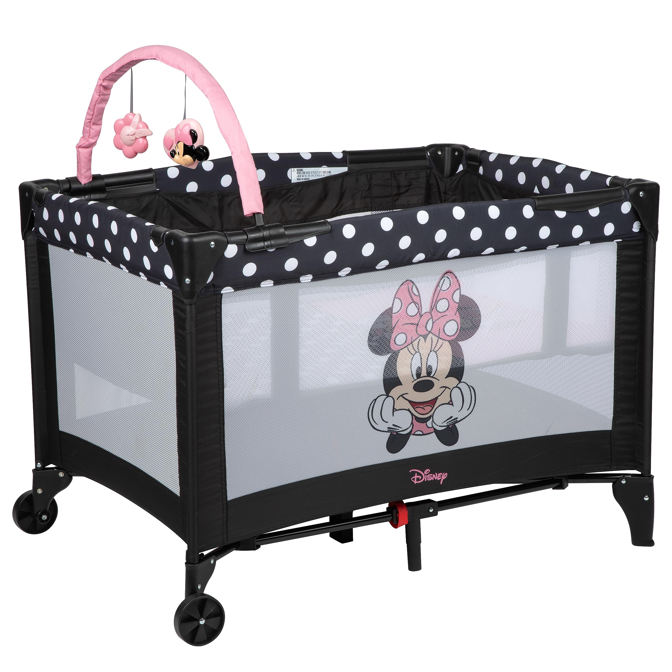 Disney Baby® 3D Ultra Play Yard with Bassinet and Storage Bag, Peeking Minnie
