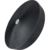 2" Sew-On Hook Nylon Tape Black 50 YD Roll (150 FT)