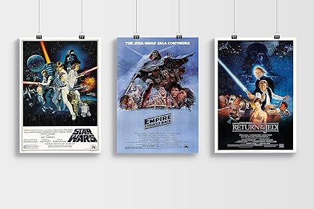 star wars trilogy poster set