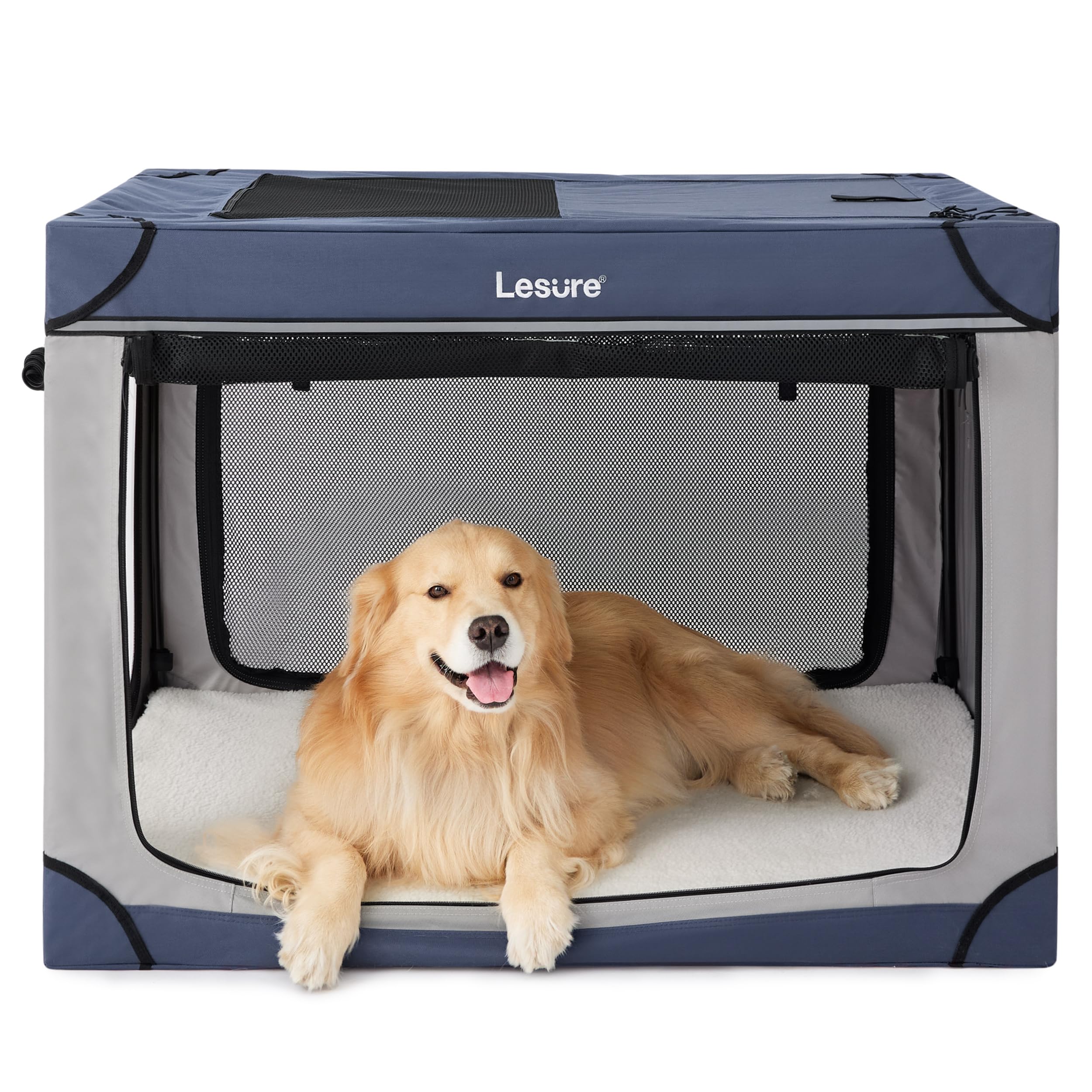 Lesure Soft Collapsible Dog Crate - 42 Inch