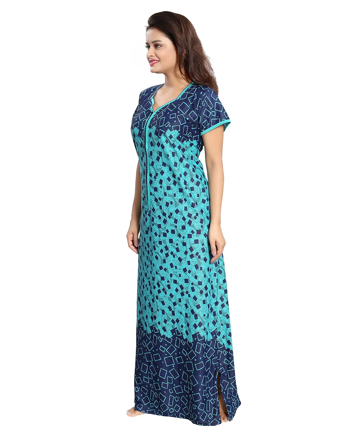 tucute rectangular ice print nighty/night gown/nightwear/nightdress/sleepwear