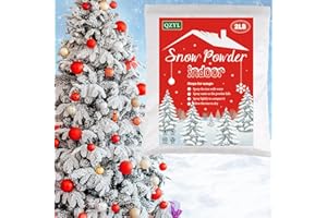 QZYL Snow Flocking Powder, 2 lbs Self-Adhesive Snow Flock for Christmas Decorations, Christmas Tree Decor Snow, Fake White Snow Flock for Winter Xmas Artificial Tree Wreath Garland Crafts Home Display