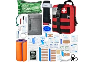 CareTac Advanced First Aid Trauma Kit for Travel & Camping – Emergency IFAK for Bleed Control, Gunshot Wounds, Burns & Cuts – Includes Tourniquet, Chest Seal, Israeli Bandage, Splint, CPR Mask & More