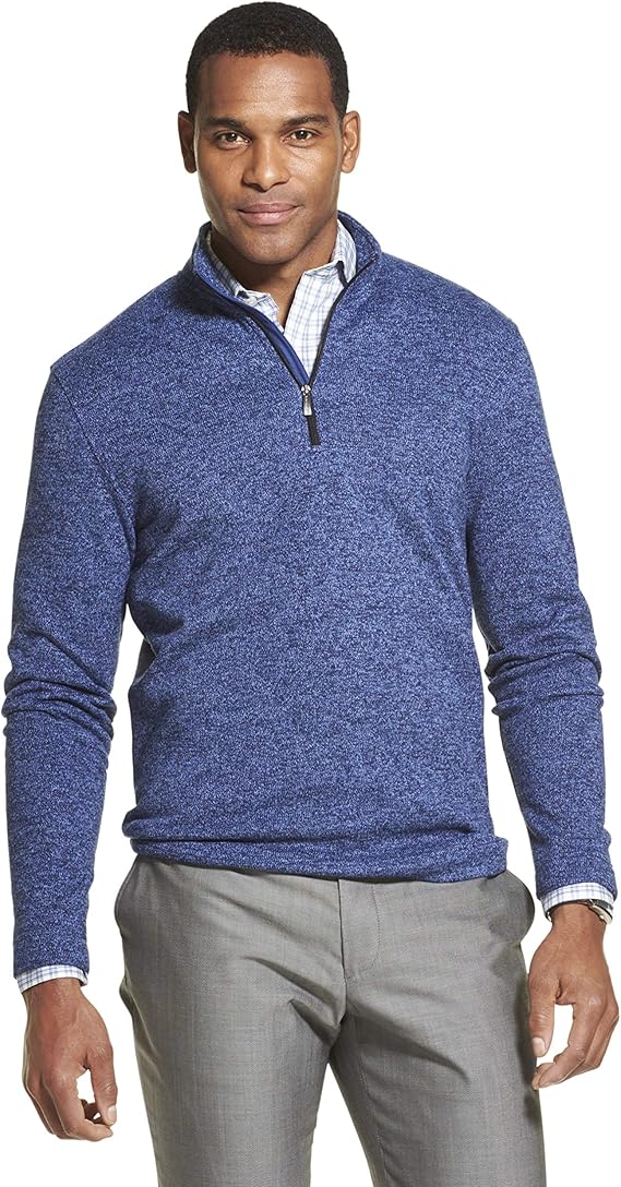 Jersey De Cuarto Cremallera Van Heusen Para Hombre - Negro, Talla Small, Tejido Elástico Cómodo