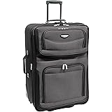 Travel Select Amsterdam Expandable Rolling Upright Luggage, Gray, Checked-Large 29-Inch
