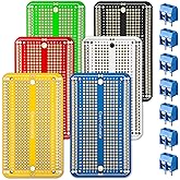 ElectroCookie Prototype Board Breadboard Style PCB Solder Board for DIY Electronic Projects, Compatible for Arduino Projects, Gold-Plated (6 Color Pack + 7 Screw Terminal Block Connectors)