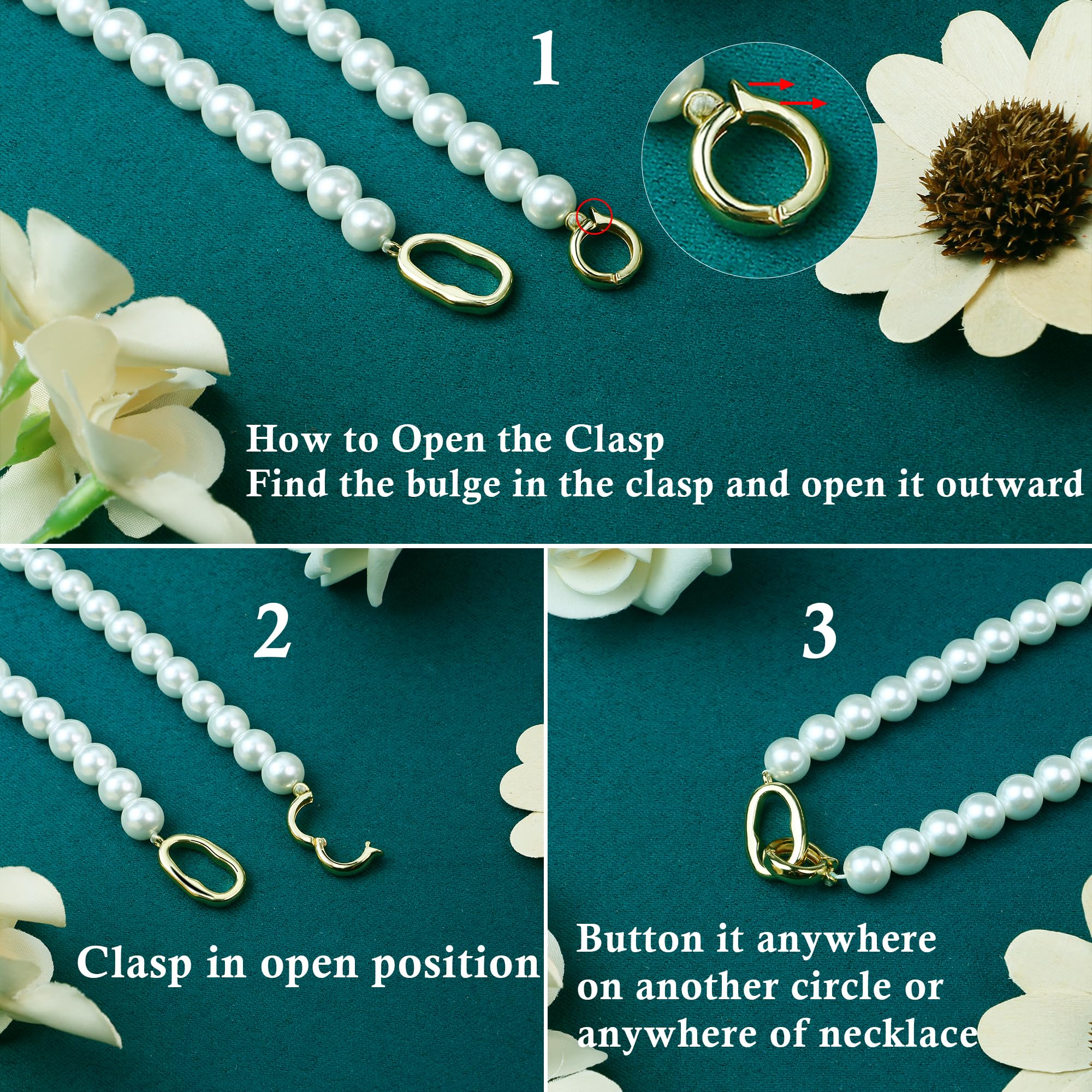 Sereney Pearl Necklaces for Women, 8mm Dainty Pearl Necklace as Bridal Necklace for Wedding, Sterling Silver Freshwater Pearl Choker Necklace as Birthday Jewelry Starfish Necklace Bridal Gifts for Her