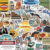 50Pcs Australia Stickers, Australian Elements Kangaroo Koala Scenery Sign Vinyl Decals for Laptops, Kids Teens Adults Decorative Water Bottles Skateboard Scrapbook Party Gift Stickers