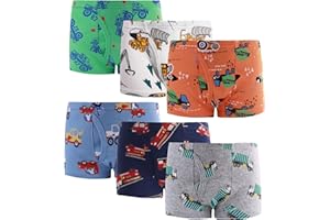 Boboking Little Boys Boxer Briefs Dinosaur Truck Shark Toddler Kids Underwear