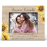 FONDCANYON Forever Friends Sunflower Picture Photo Frame, Bestie Bff Friendship Gifts For Men Women Friends Birthday Christmas Girls (5x7 Inch Photo)