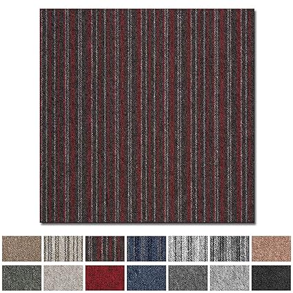 Moquette Per Pavimento Al Metro Tappeto Componibile Su Misura Mattonelle In Tessuto Per Interni In 14 Colori 12 Pezzi Da 50x50 Cm 3 M² Rosso