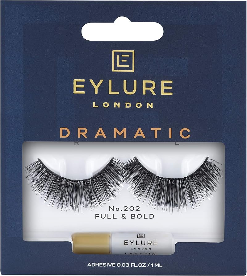 Eylure Strip Lashes No. 202 Dramatic Black Full Wearable Double Layer