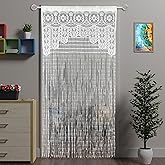 Atsweetlife Lace Door String Curtain for Doorways，Bohemian Curtains Window Wall Closet Bedroom Kitchen Hippie Hanging Panels Boho Room Divider