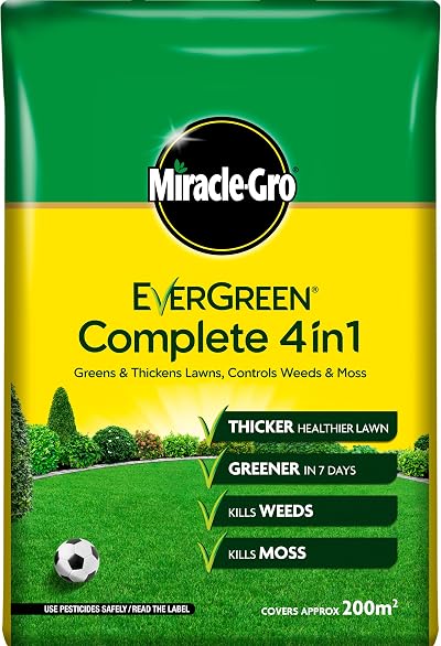 Miracle-Gro Evergreen Complete 4 in 1 Lawn Food 7kg 200m2 Weed Moss