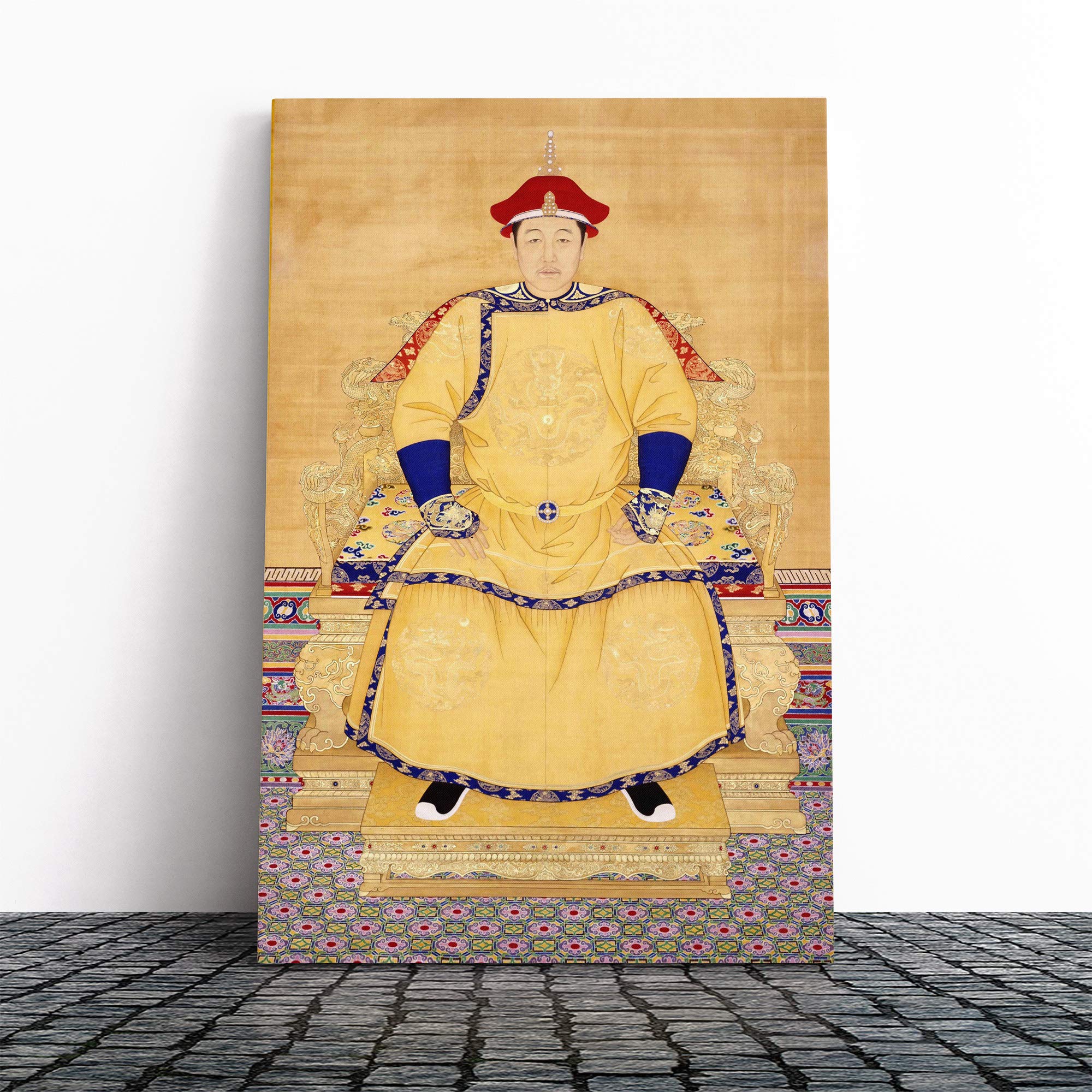 Zhang Shunzi Oriental Qing Dynasty Canvas Print | Gallery Wrapped 30mm Frame Wall Art | 20x14 inches | Ready to Hang | Modern Picture | Living Room Bedroom Lounge Office