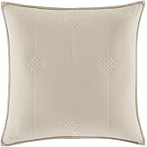 Five Queens Court Amos Andy Modern Geometric 20" Square Decorative Throw Pillow, Natural, 20X20