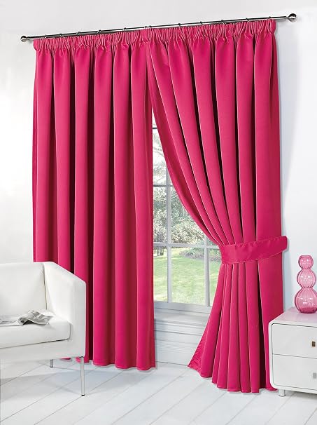Dreamscene Luxury Fully Lined Blackout Curtains with Tiebacks