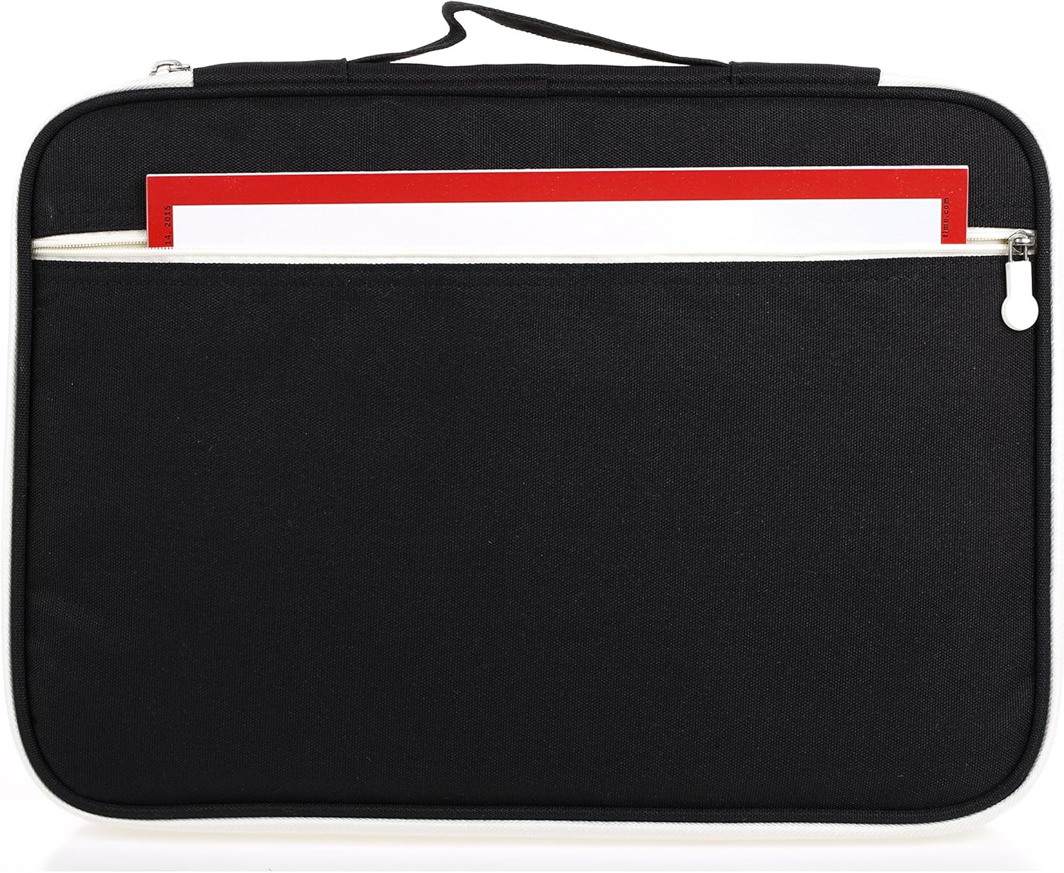 Lazyaunti Zipper Portfolio Organizer A4 Note Pouch-Waterproof Document Bags/Zipper Binder/Paper Case for 12.5" Mac, 12.5"Tablet, Pens, washi Tape, Journals, Sketch Books(Black) : Office Products