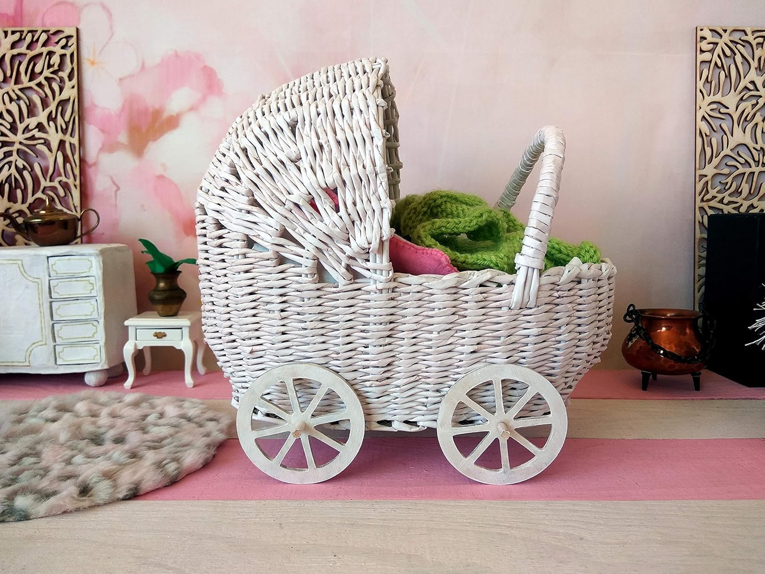 wicker pram toy