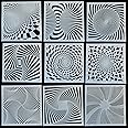 LiME LiNE 3-D Illusion Airbrush Stencils - Set of 9 Reusable Geometric Designs