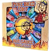 Pure Bred Idiot - Hot Sauce Roulette Game - 12 - 0.75 Ounce Bottles Hot Sauce Gift Set - Perfect Premium Gourmet Gag Gifts for Men - Spicy Challenge Hot Sauce Sampler