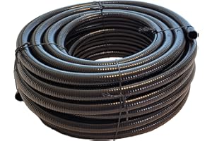 ULTRA FLEX PVC PIPE Flexible PVC Non Metallic UL Black Liquid Tight Electrical Conduit (1/2" Dia x 100 ft)