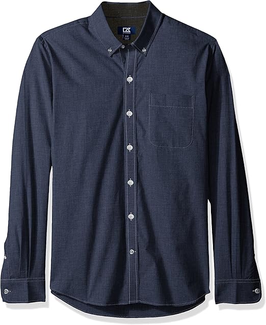 Cutter & Buck Men's Long Sleeve NonIron Button Down Collared Shirt