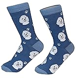 White Poodle Dog Breed Socks Unisex Sock Daddy by