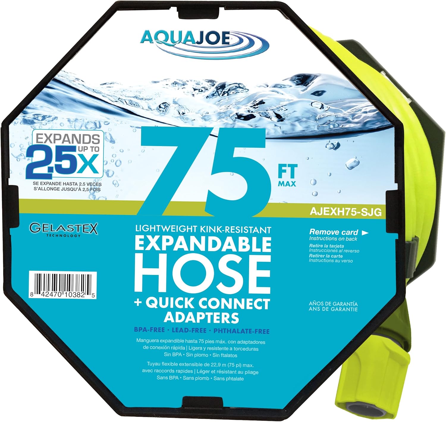Aqua Joe AJEXH75SJG Expandable Hose, 75 Foot Garden
