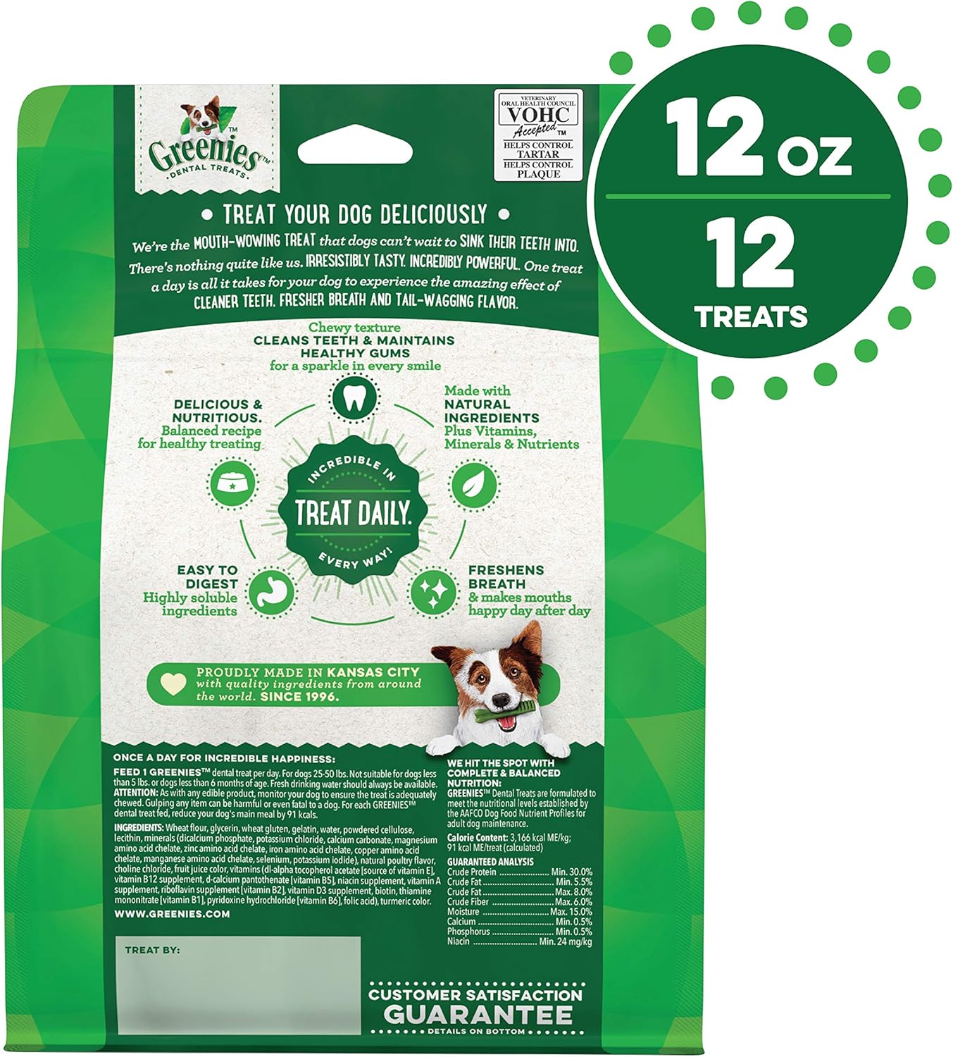 Greenies Original Regular Dental Dog Treats, 12 oz. Pack (12 Treats), 1 g (Pack of 12) - Image 3