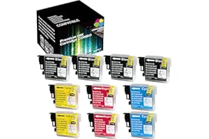 Green Toner SupplyTM Compatible Ink Cartridge Replacement for Brother High Yield LC65 (4 Black, 2 Cyan, 2 Yellow, 2 Magenta, 