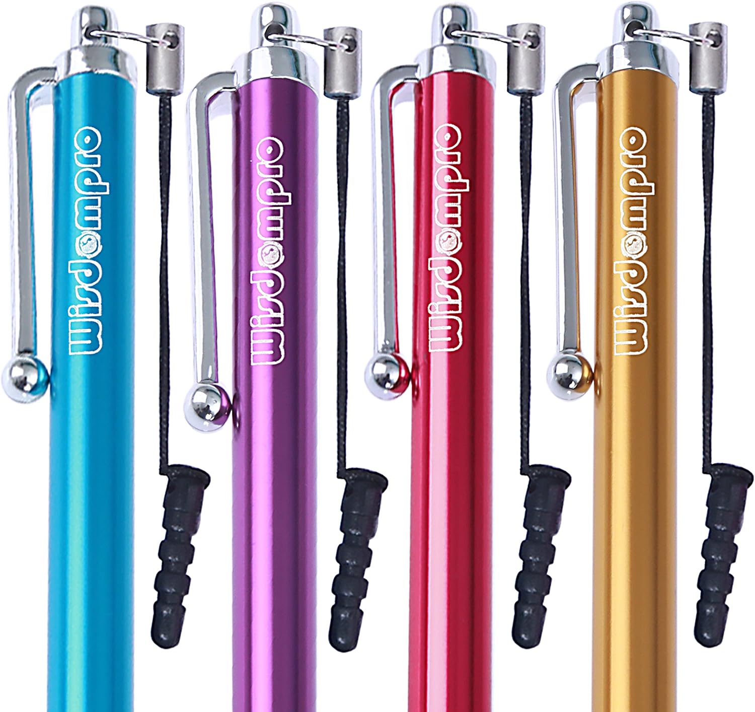 Wisdompro Stylus Pens for Touch Screens 9 Pack Universal Capacitive Stylus Pens with Lanyard Tether for iPhones iPads - Image 4