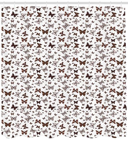 Amazon Com Lunarable Butterfly Shower Curtain Continuous