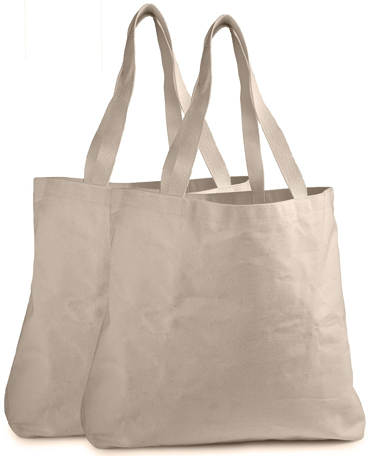 Reusable Grocery Canvas Bag Durable Stitching with Two Sturdy Shoulder Straps to