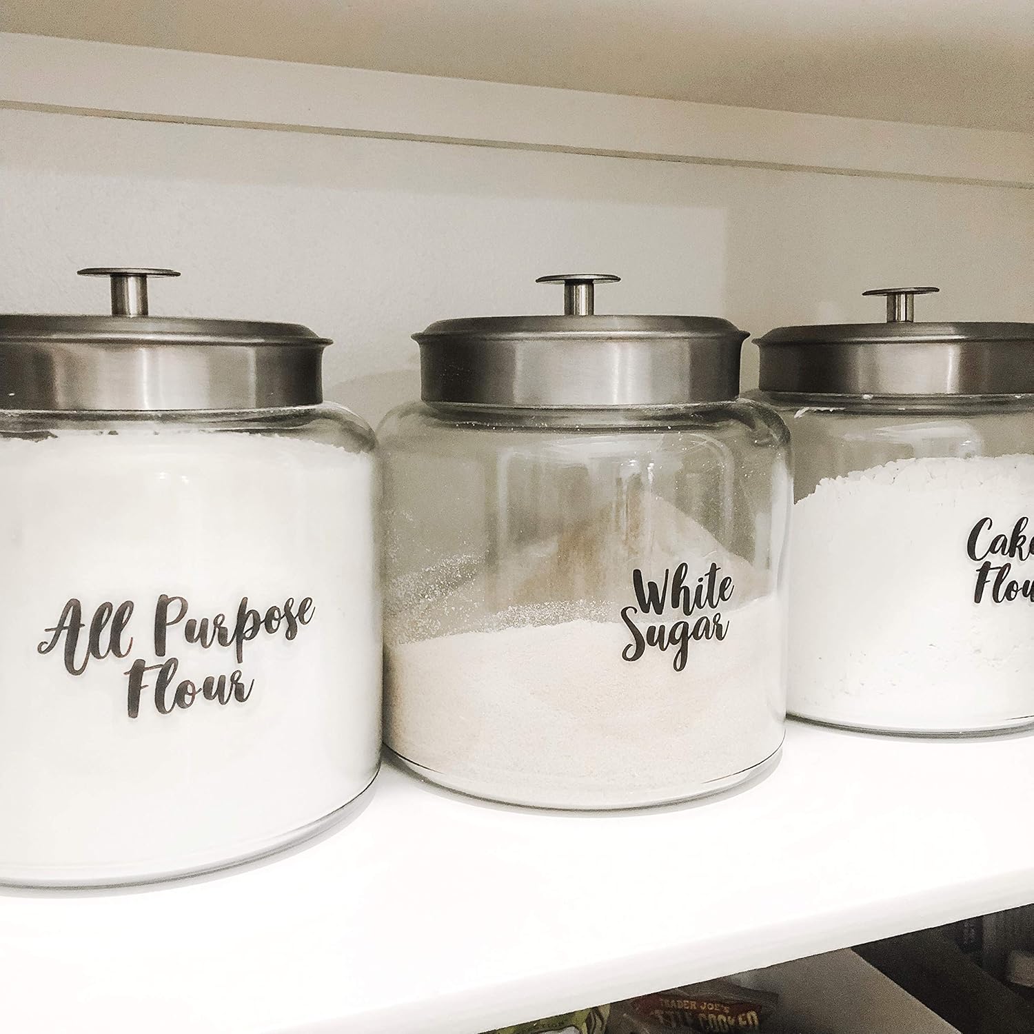Amazon Com Cursive Script Pantry Labels By Talented Kitchen