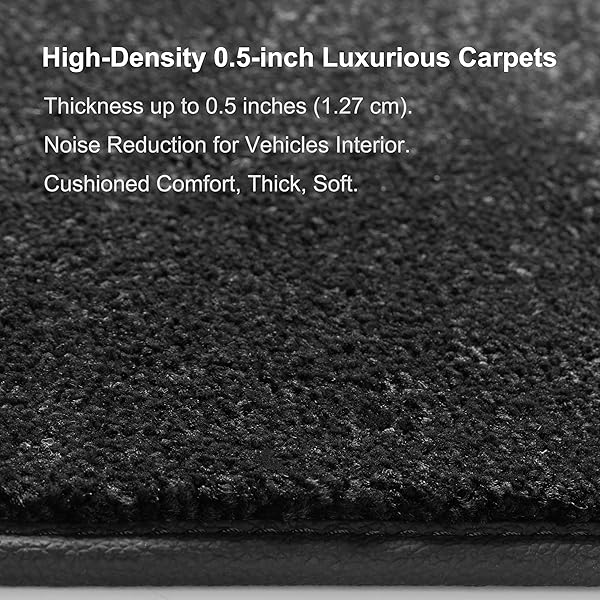 WENNEBIRD SUPERIOR CARPET FLOOR MATS FOR 2016-2022 LEXUS RX, 0.5-INCH ULTRA-THICK, NOISE-REDUCING, ALL-WEATHER WATERPROOF ANTI-SLIP – 3-PC SET