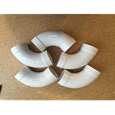 CENTRAL VACUUM 5 PACK 90 DEGREE SWEEP ELBOW PVC