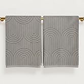 KIBAGA Decorative Hand Towels for Your Bathroom Or Kitchen – Luxurious Set of 2 Soft Boho Cotton Towels are Absorbent, Lightweight & Dry Quickly - Perfect to Elevate Any Bath Decoration at Home