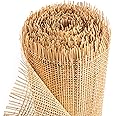 18" Width Square Rattan Cane Webbing Roll 7 Feet for Caning Projects Fine Radio Net Mesh Pre - Woven Open Mesh Cane Cane Webbing Sheet Natural Rattan Cane Webbing Roll for Cabinet Chair (7 Feet)
